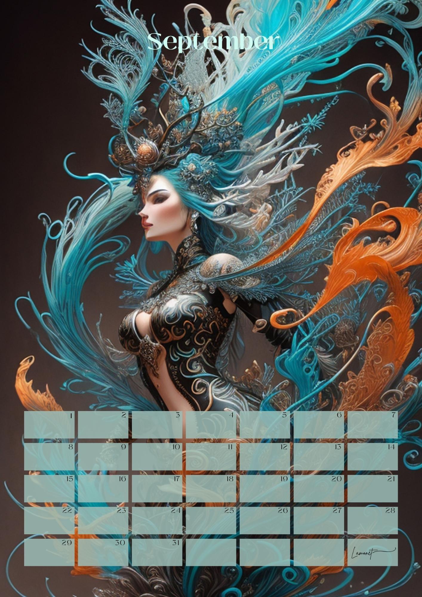 Verjaardagskalender Mythische Fantasie Figuren