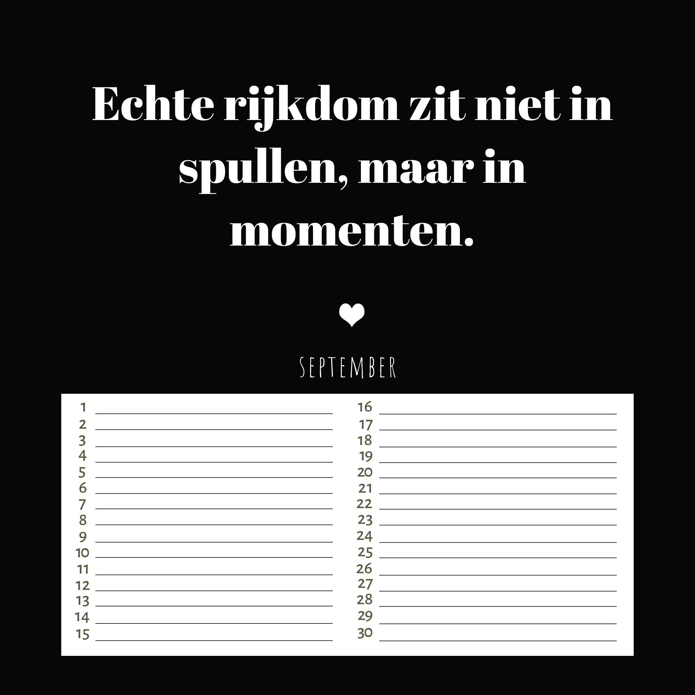 Verjaardagskalender Geluksmomenten