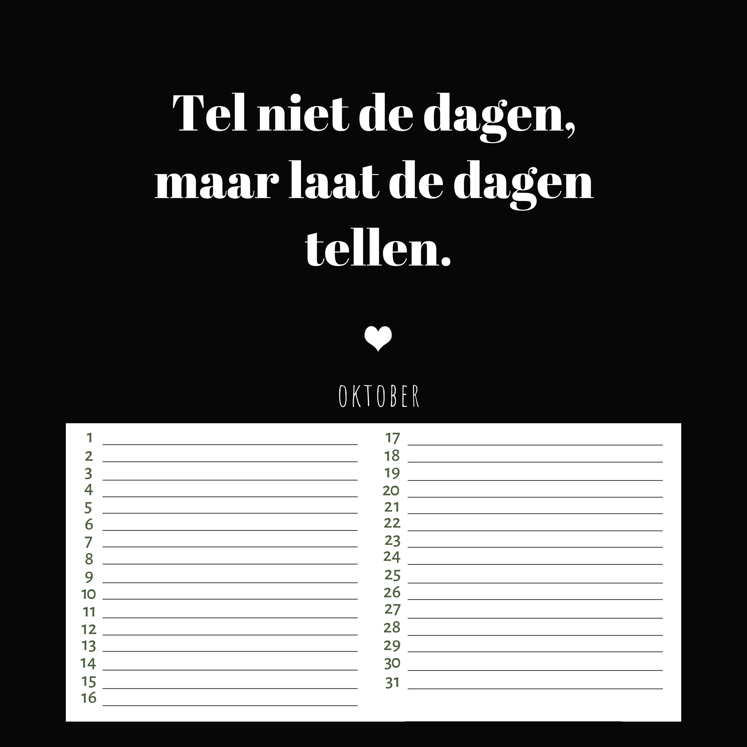 Verjaardagskalender Geluksmomenten