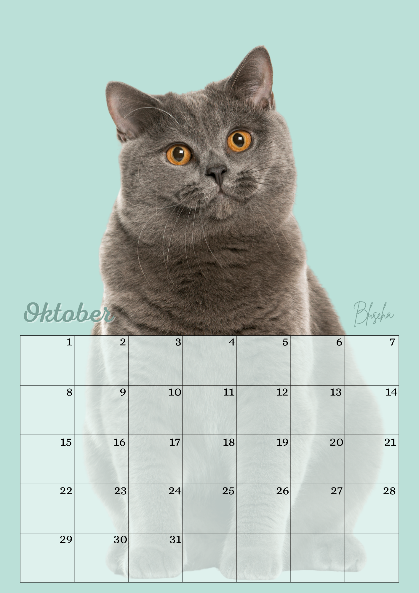 Verjaardagskalender Katten