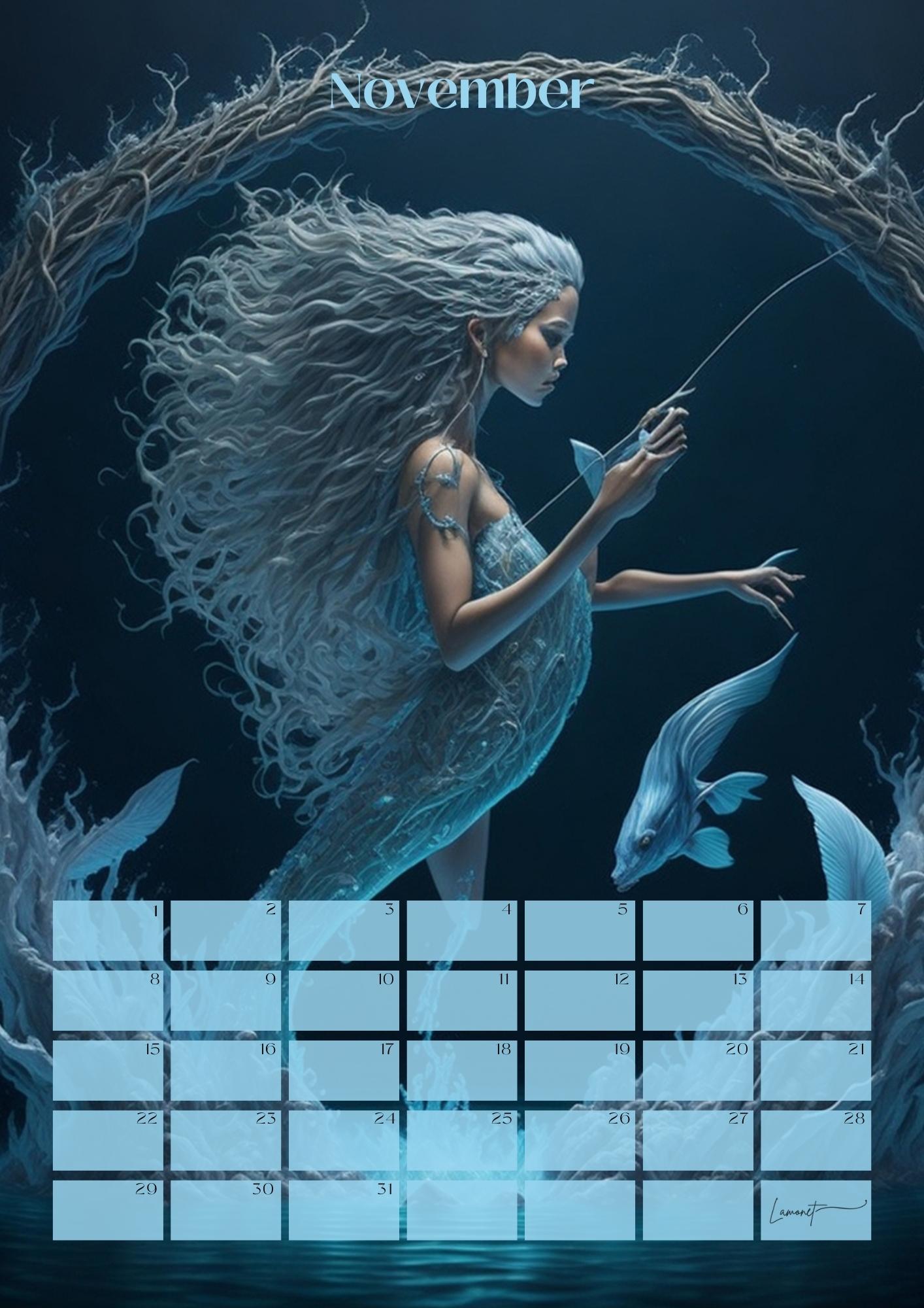 Verjaardagskalender Mythische Fantasie Figuren