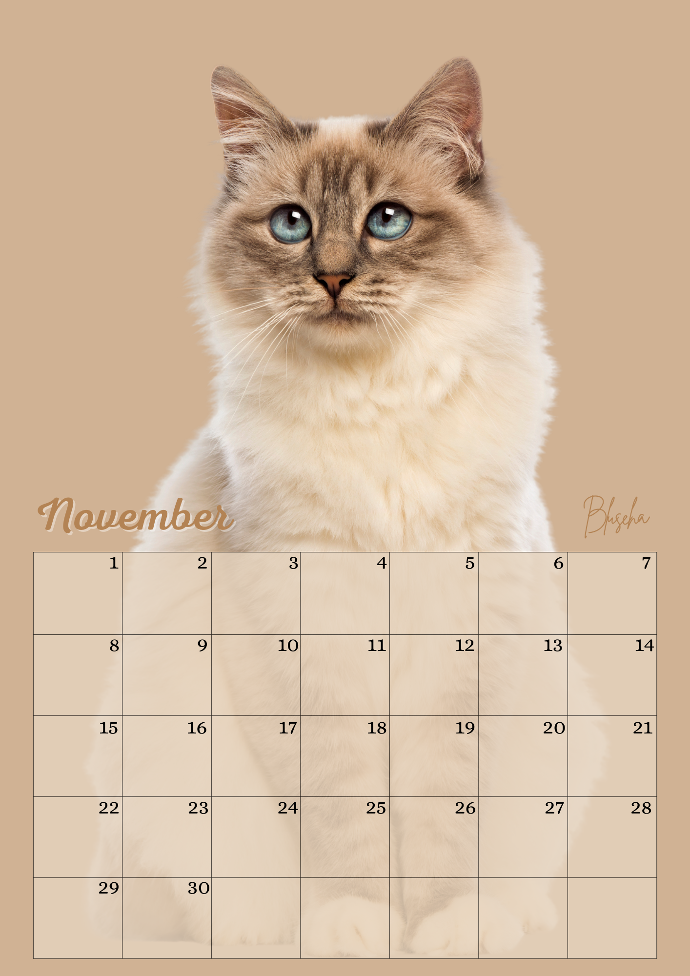 Verjaardagskalender Katten