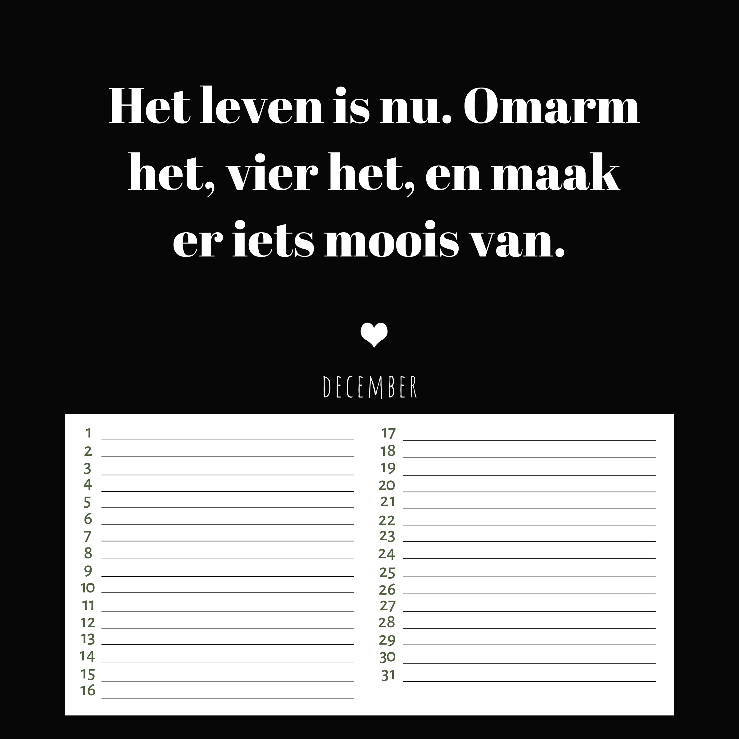 Verjaardagskalender Geluksmomenten