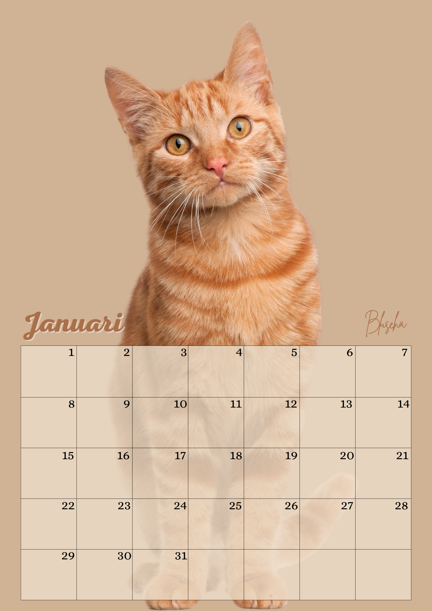 Verjaardagskalender Katten
