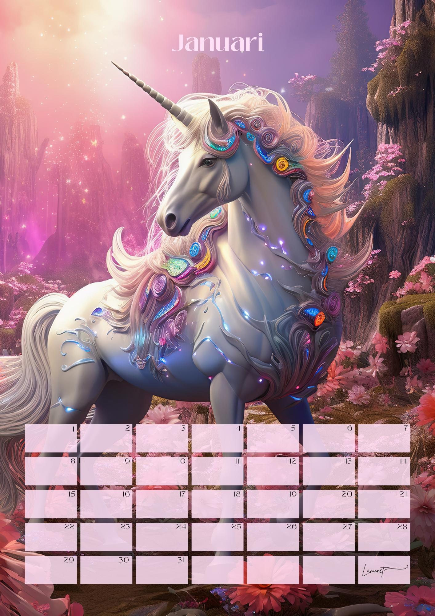 Verjaardagskalender Mythische Fantasie Figuren