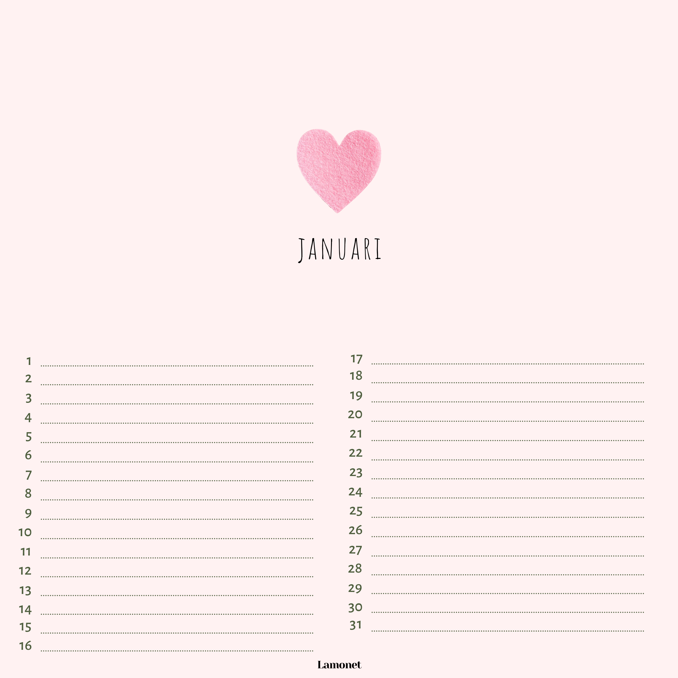 Verjaardagskalender Liefde