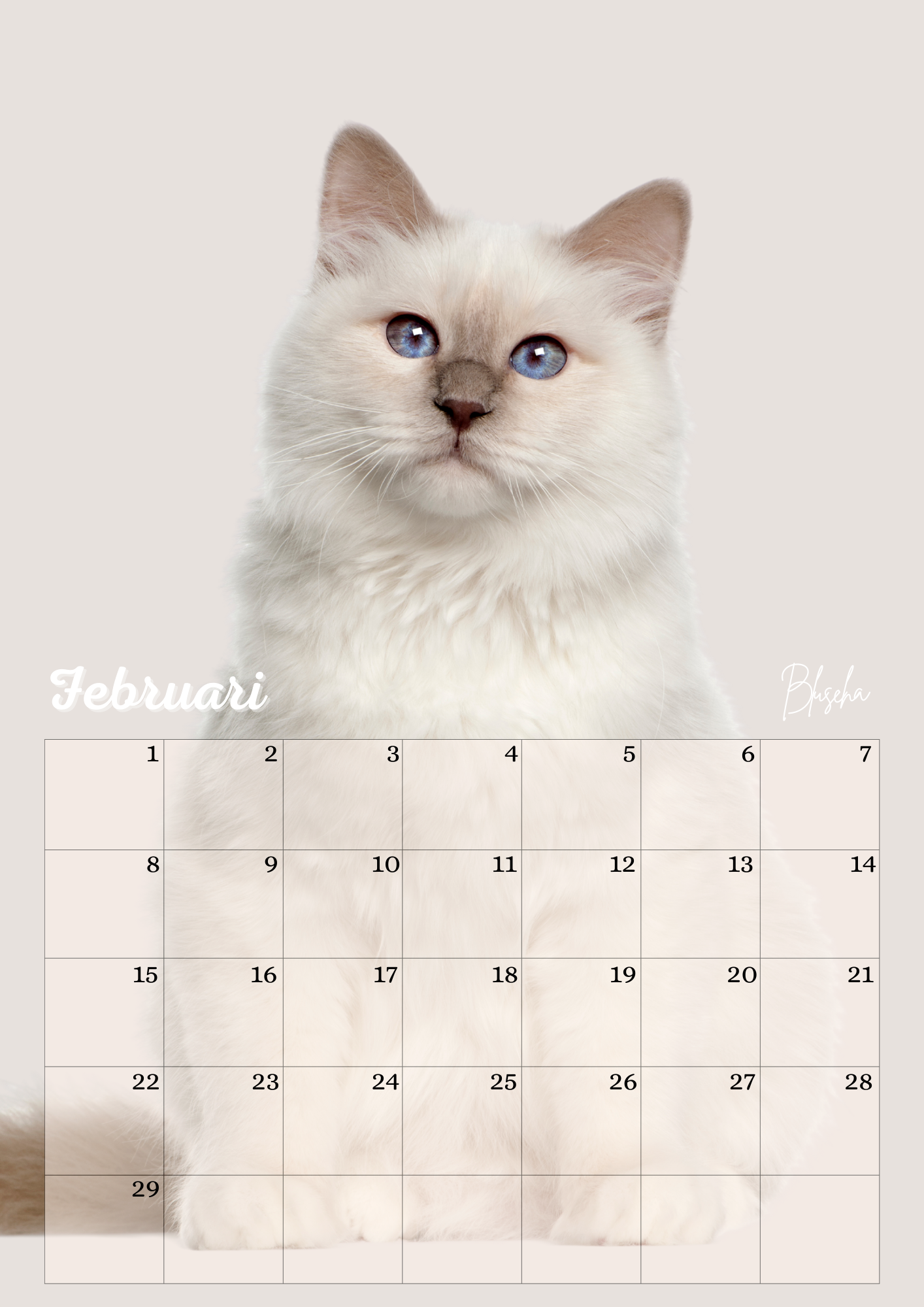 Verjaardagskalender Katten