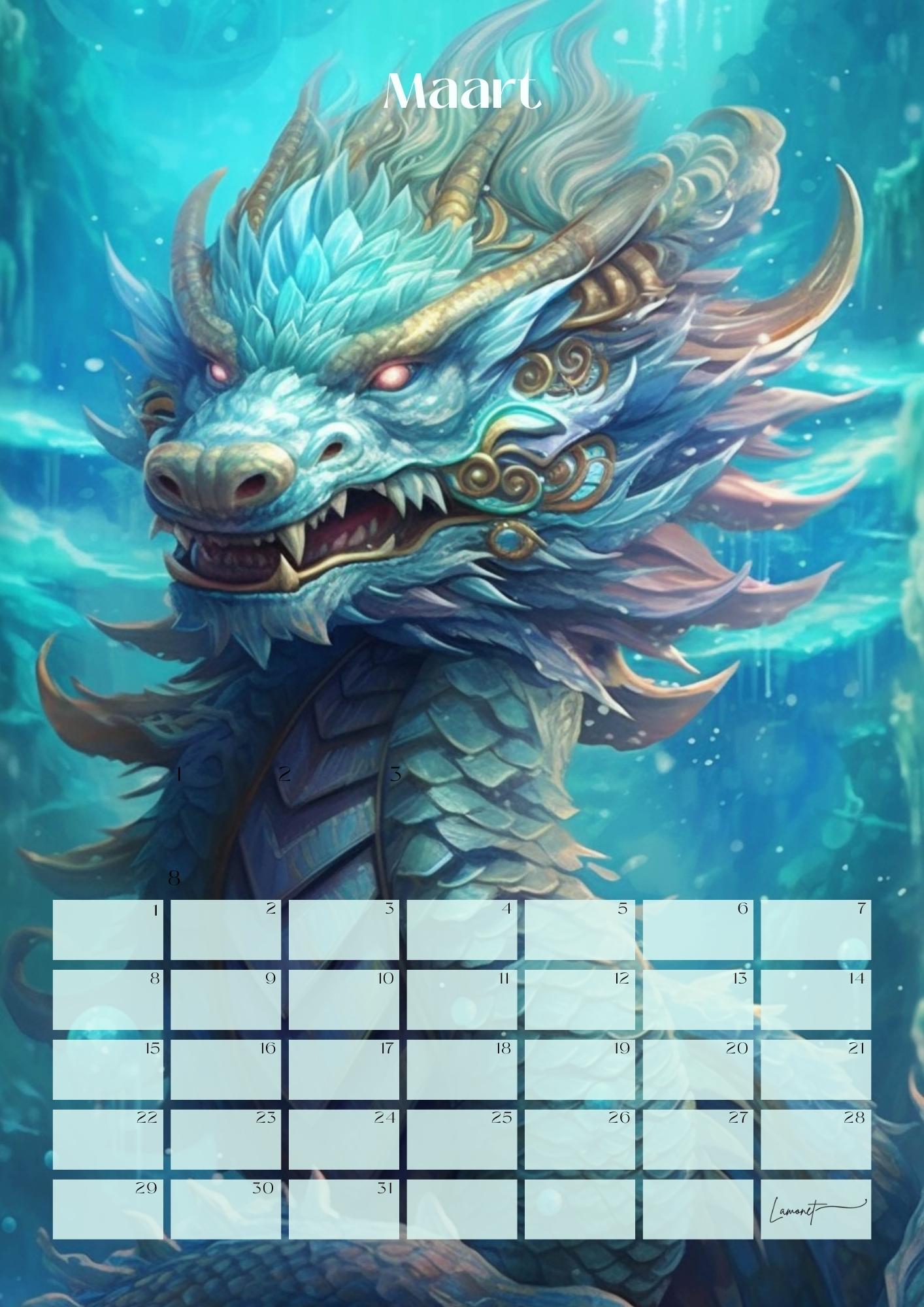 Verjaardagskalender Mythische Fantasie Figuren