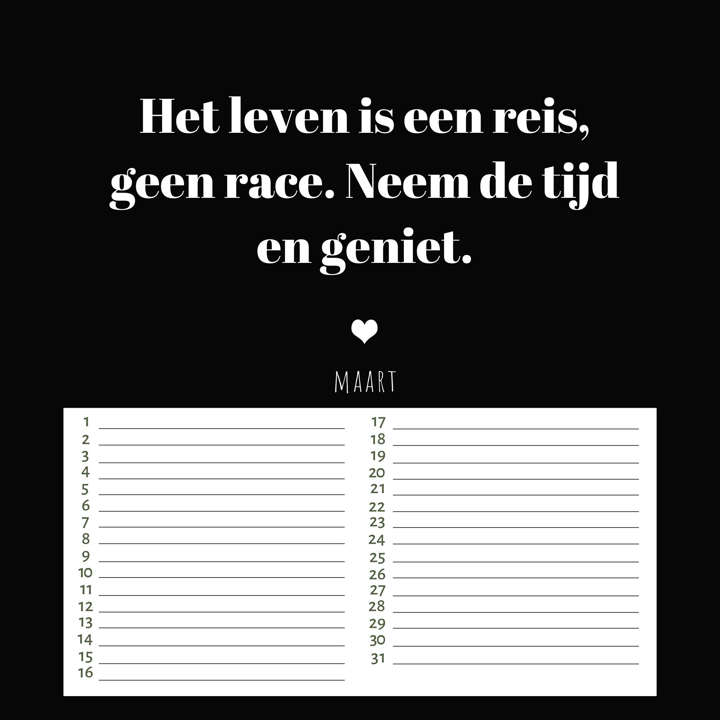 Verjaardagskalender Geluksmomenten