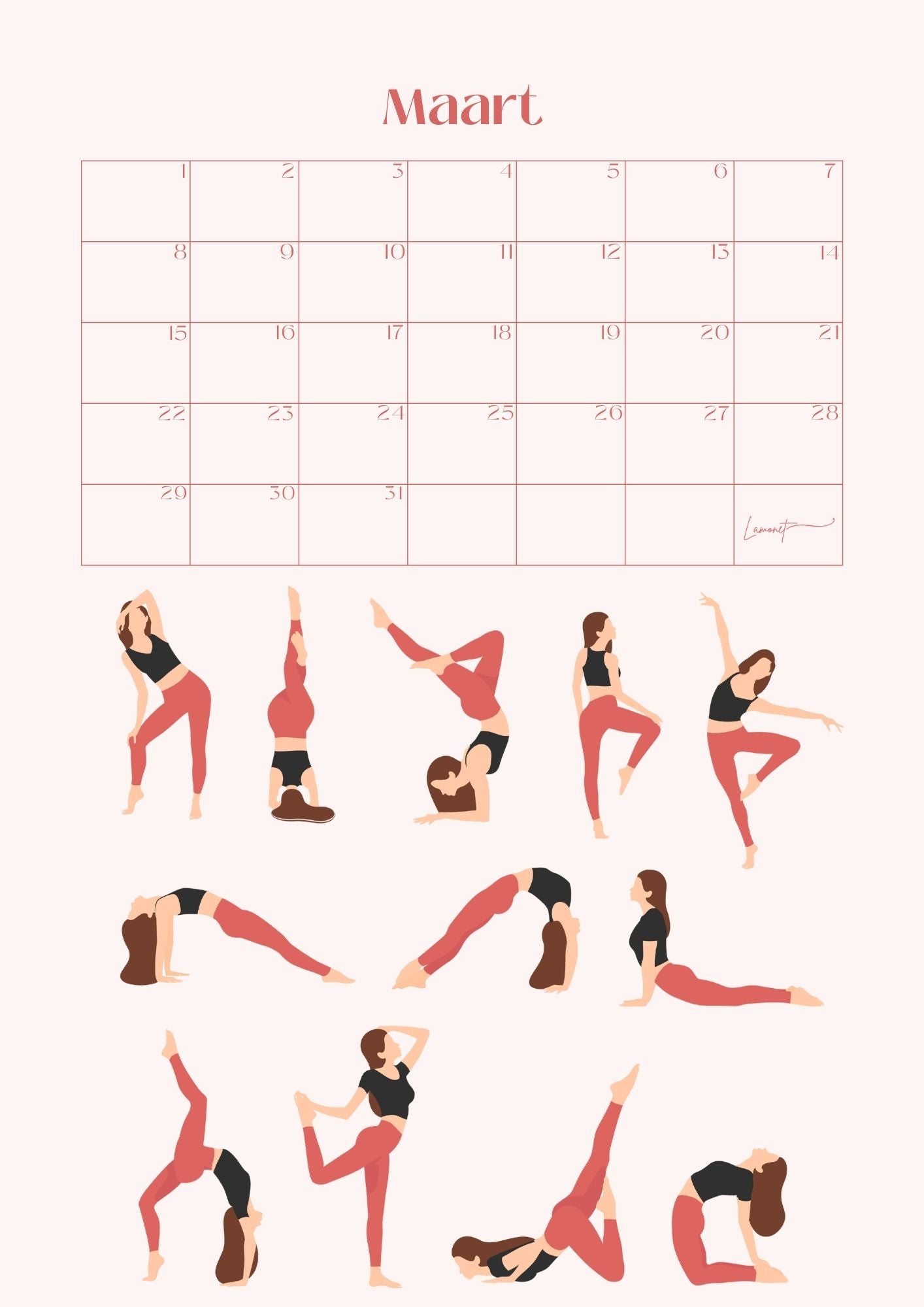Verjaardagskalender Yoga
