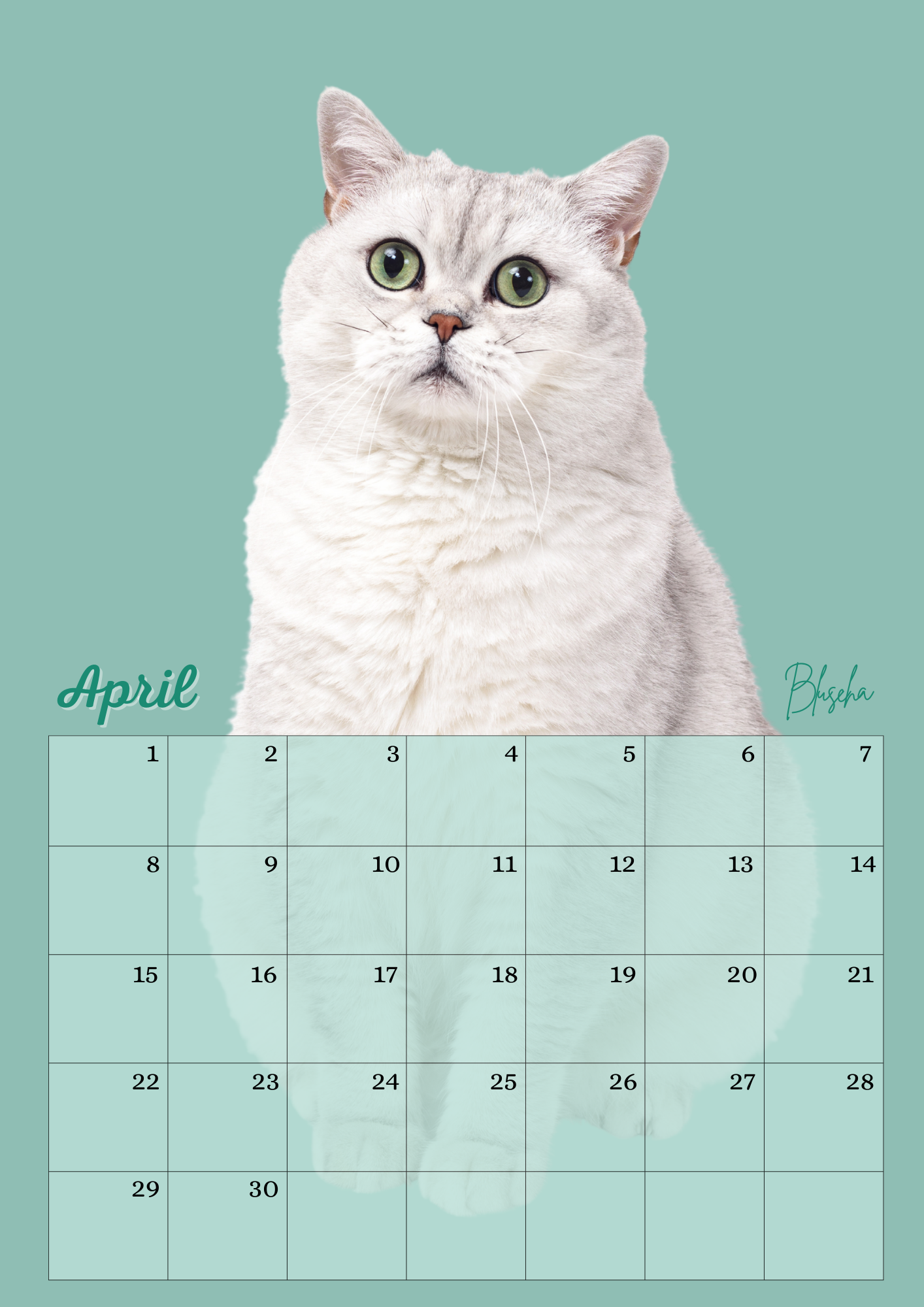 Verjaardagskalender Katten
