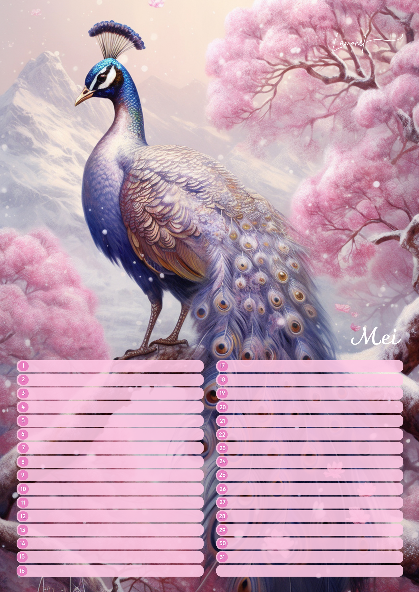 Verjaardagskalender Vogels –  Exclusieve Vogelillustraties