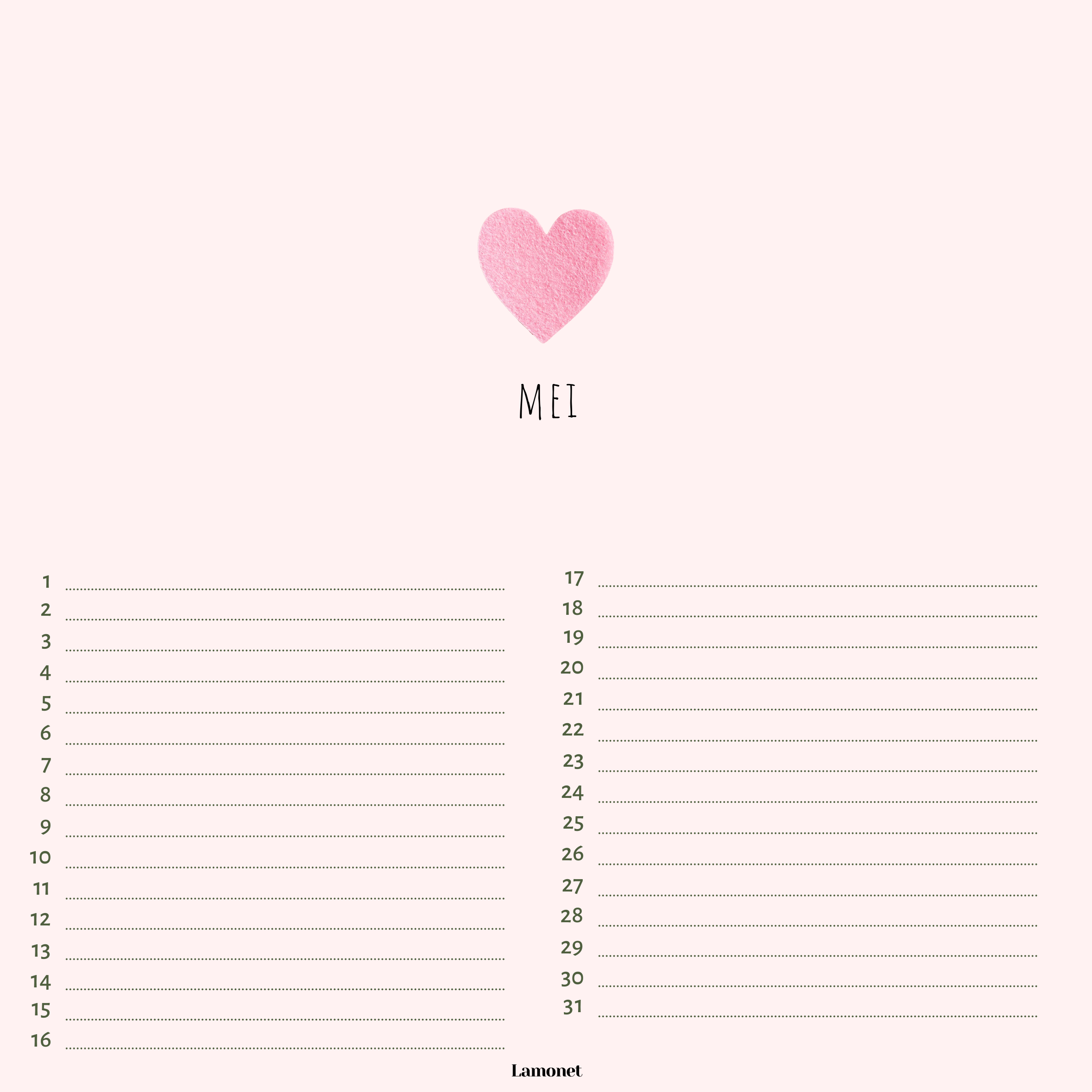 Verjaardagskalender Liefde