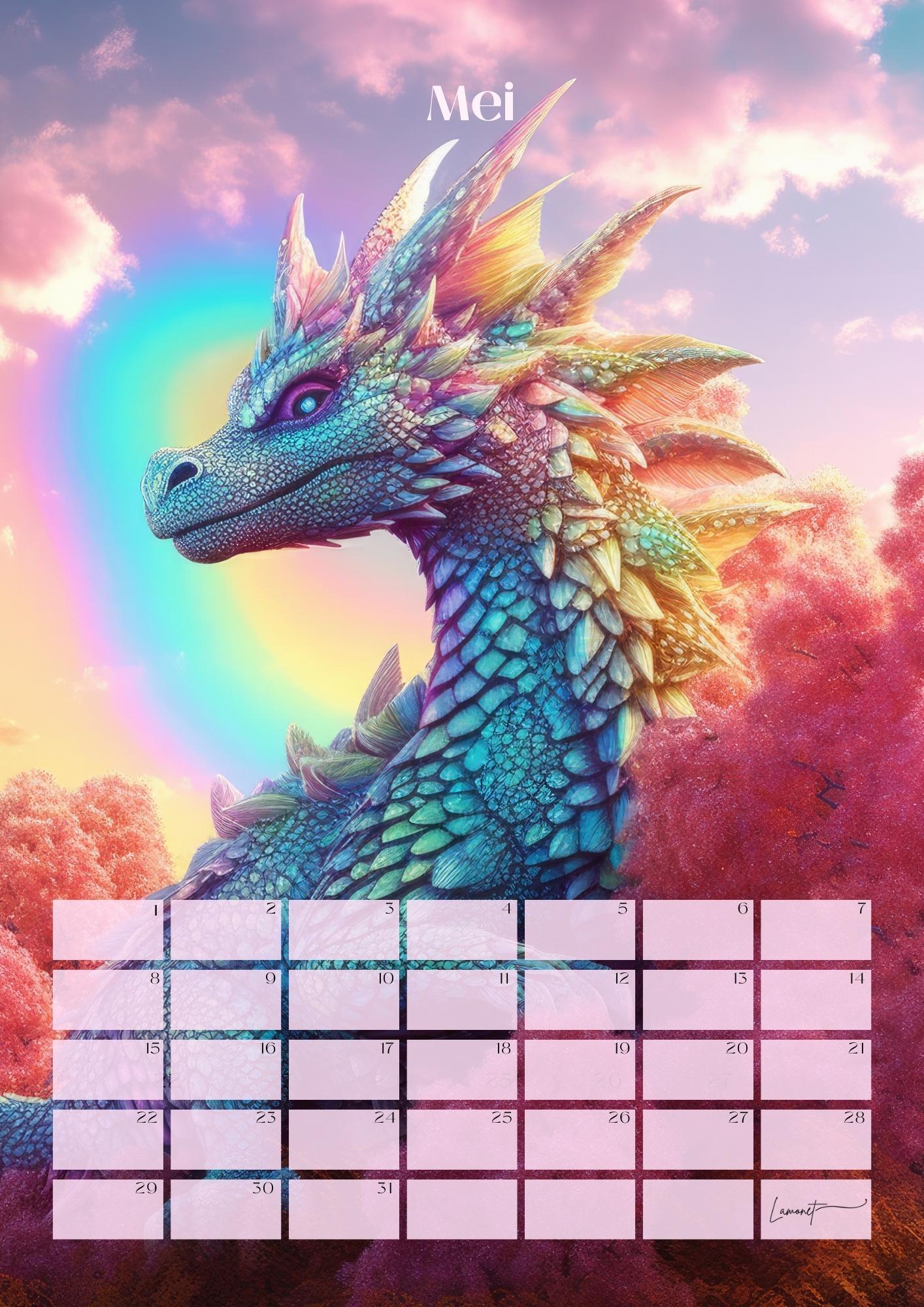 Verjaardagskalender Mythische Fantasie Figuren