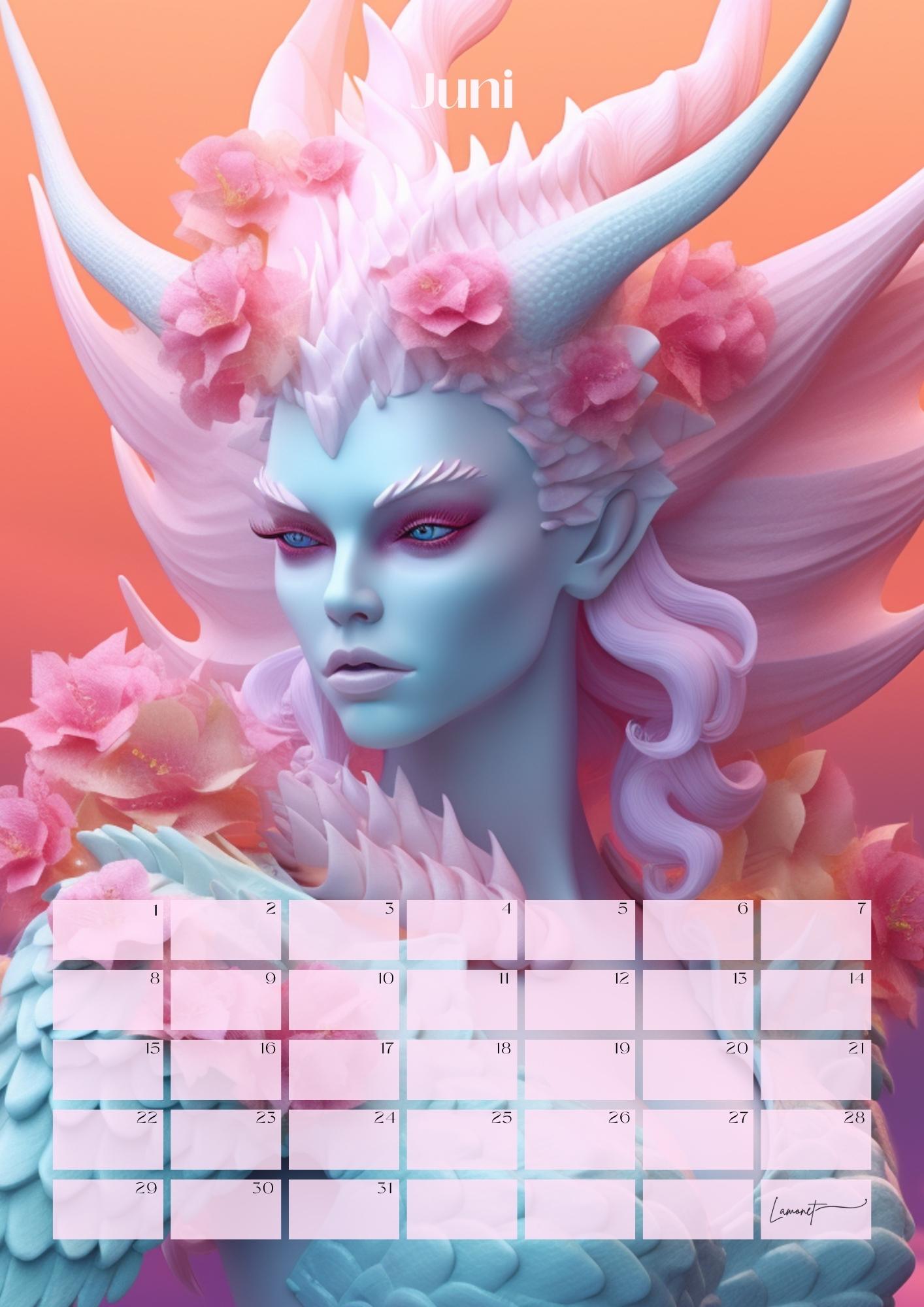 Verjaardagskalender Mythische Fantasie Figuren