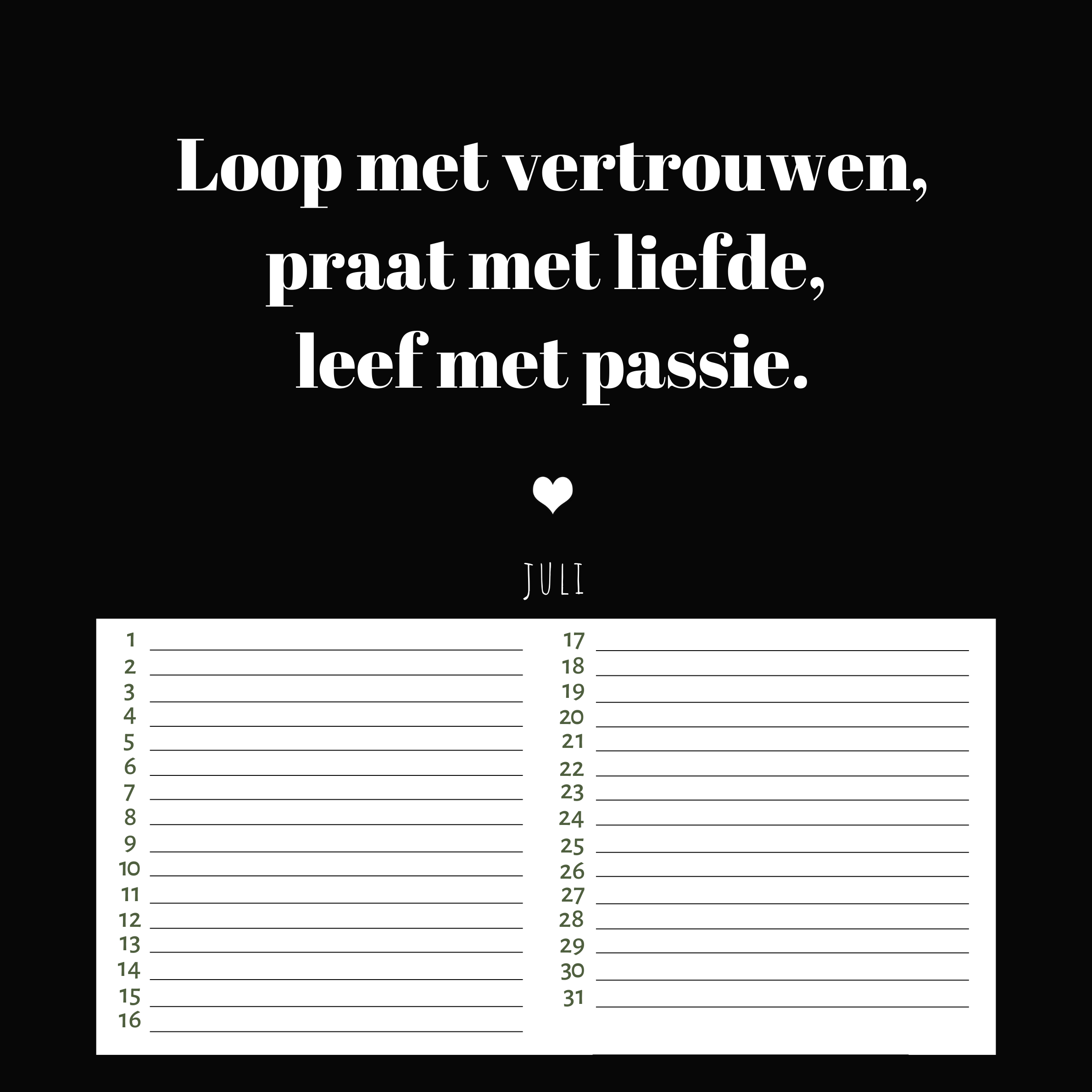 Verjaardagskalender Geluksmomenten