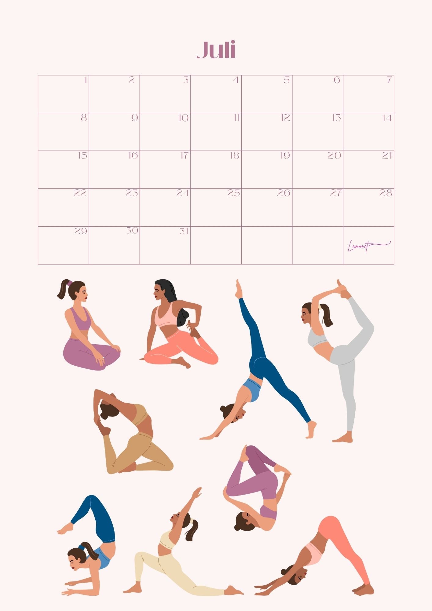 Verjaardagskalender Yoga
