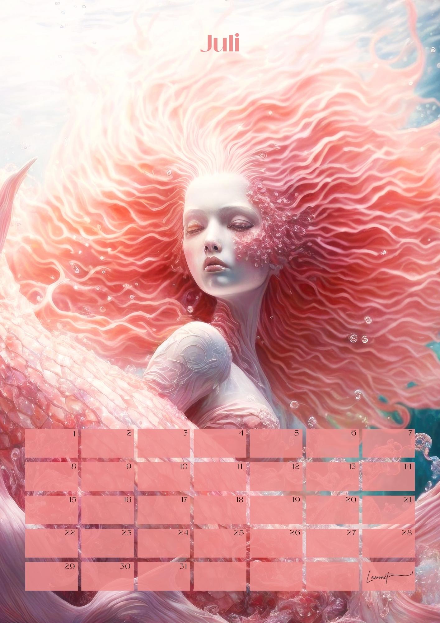 Verjaardagskalender Mythische Fantasie Figuren