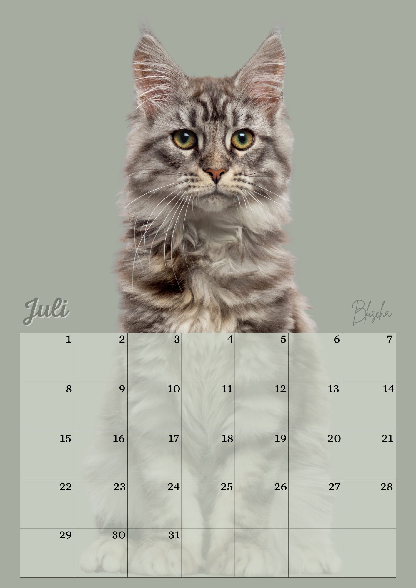 Verjaardagskalender Katten