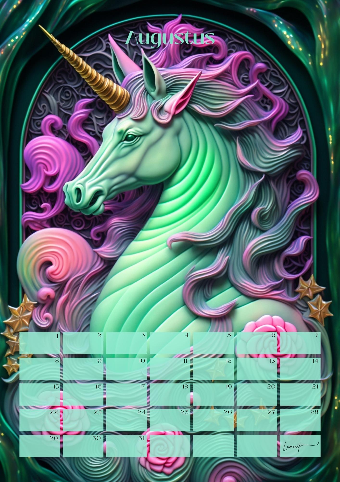 Verjaardagskalender Mythische Fantasie Figuren