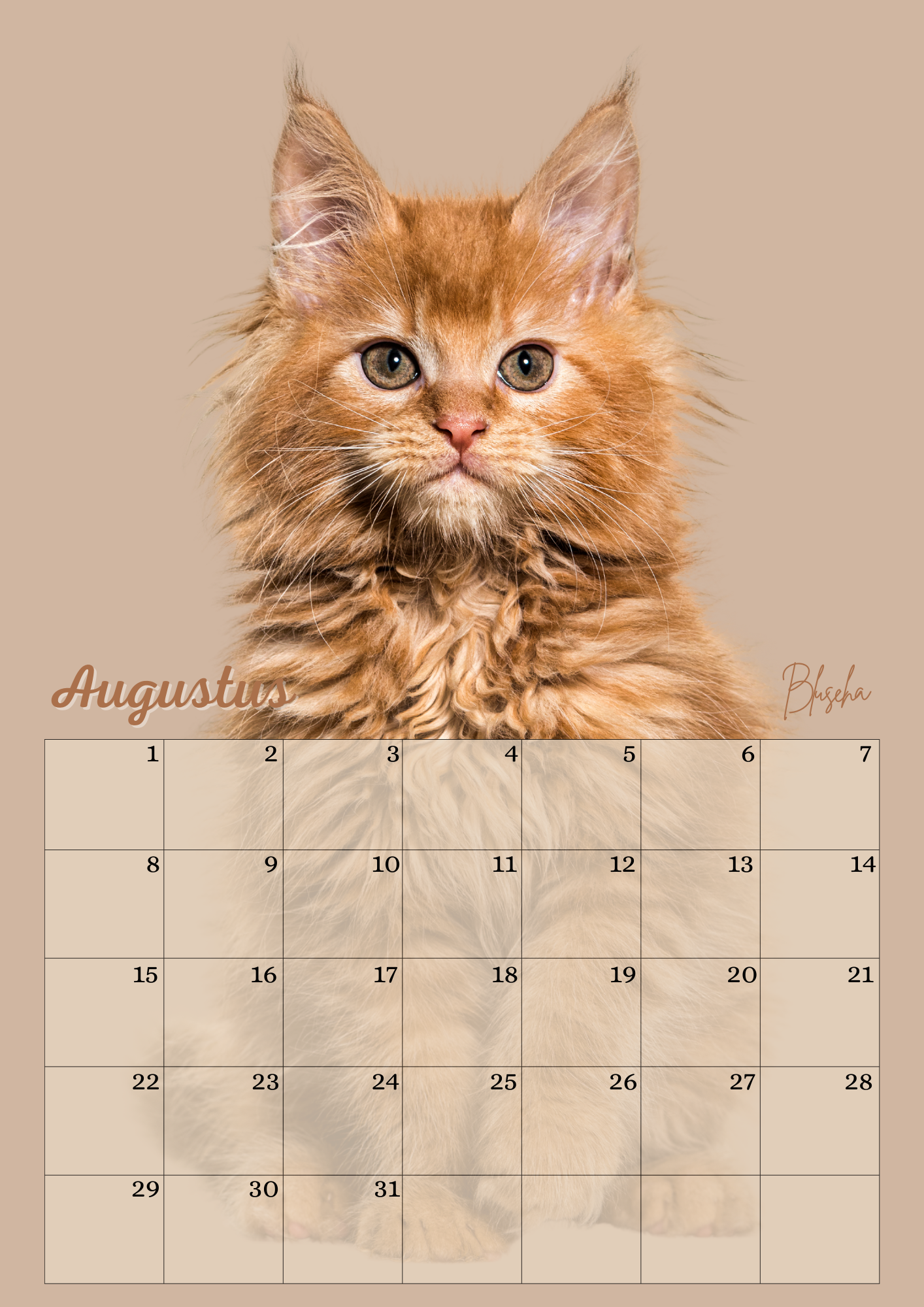 Verjaardagskalender Katten