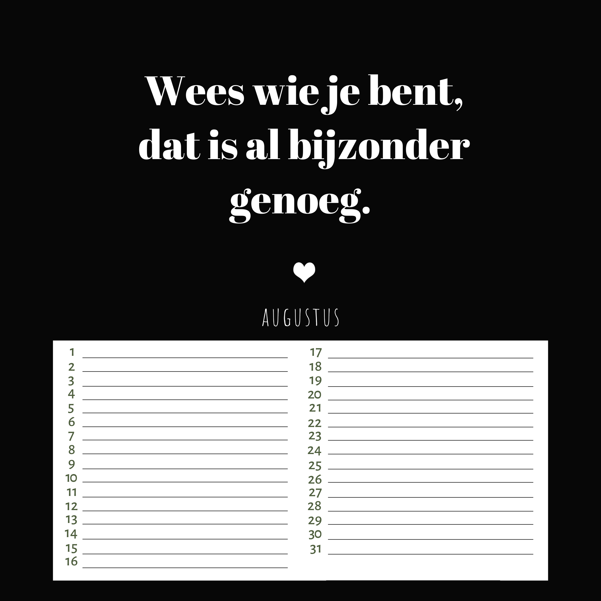 Verjaardagskalender Geluksmomenten