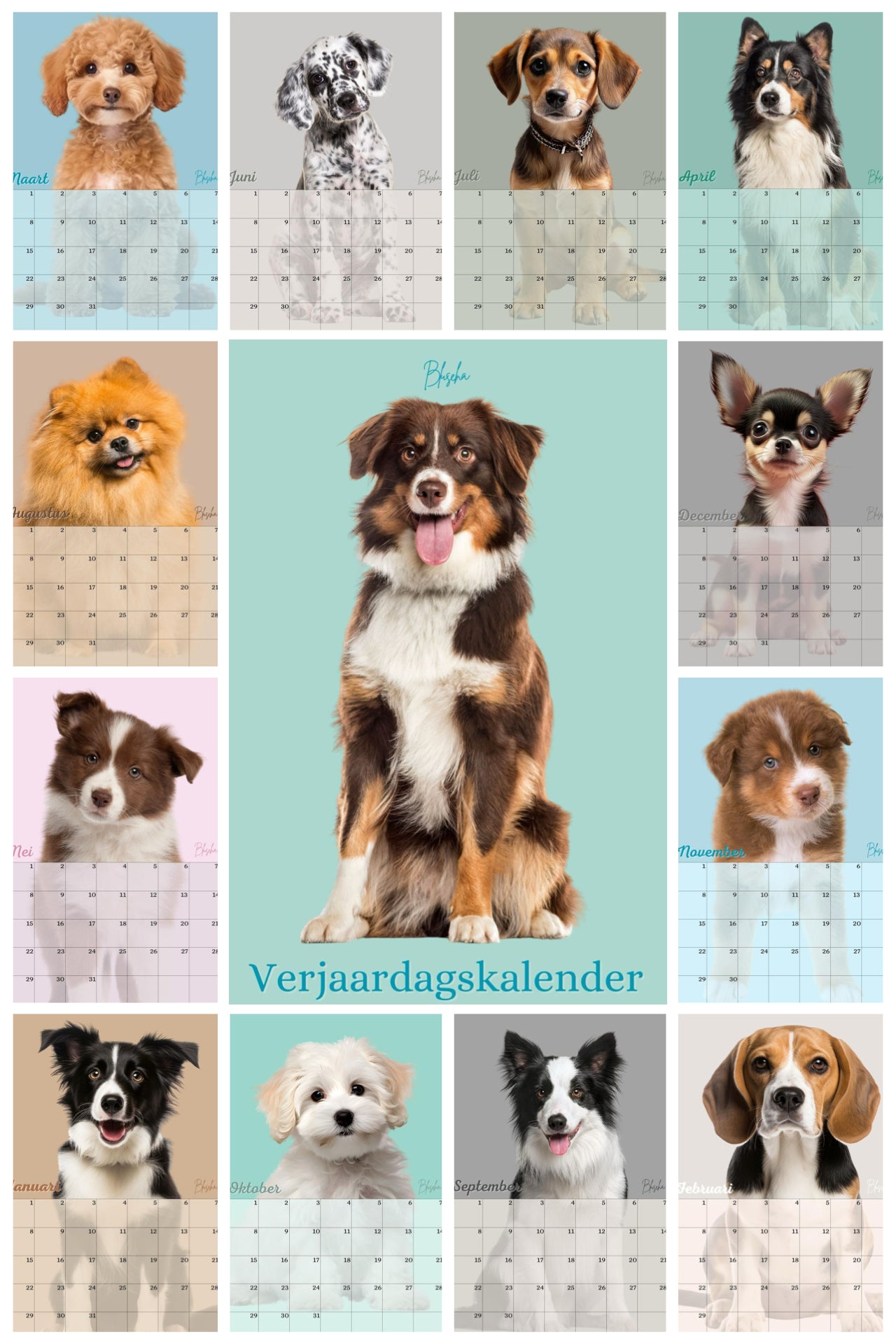 Verjaardagskalender Honden